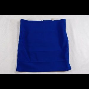 Blue bodycon skirt